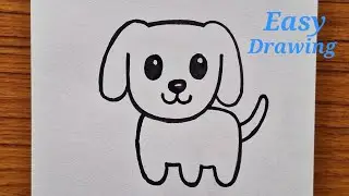 How To Draw A Dog Step By Step | Dog Drawing Easy