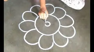 Happy Ratha Yatra special big Kolam designs with colour/Beautiful Big Alpana designs for Rath yatra