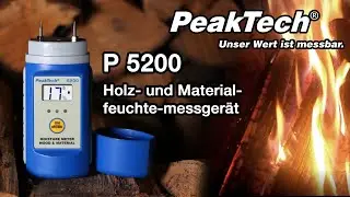 PeakTech 5200 Holzfeuchtemessger&auml;t f&uuml;r Brennholz / Kaminholz &ndash; Wood Moisture Meter for firewood