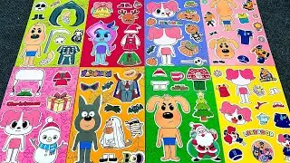[🐾paper diy🐾] Sheriff Labrador Compilation 🐶🔍 Police Sticker Book ASMR