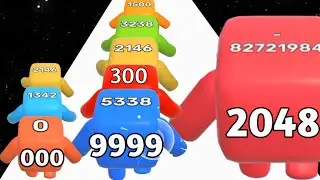 Level Up Numbers vs Long Neck Run - Level Up Number (All Max Level, ASMR Gameplay)