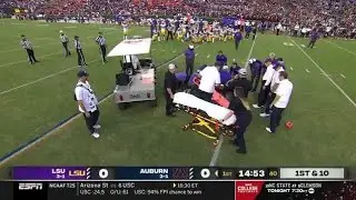 Sevyn Banks carted field scary injury kickoff play - sevyn banks injury - sevyn banks injury video
