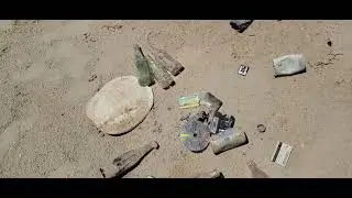 looking for treasures in the bottom of a dry reservoir.  1990s flashback .