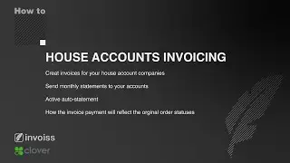 Create invoices for your house account