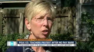 Polk Co. teachers protest after no pay raise