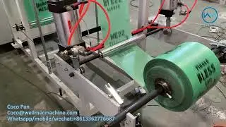 Fully Automatic Pet Dog Poop garbage bag making machine auto core auto labeling