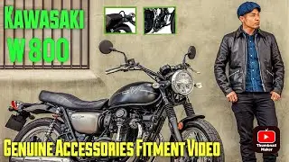 Kawasaki W 800 ABS Genuine Accessories Fitment Video | Kawasaki Delhi | W800 | Retro Classic | Bikes