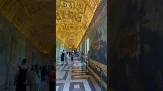 My favorite hallway in #vatican museum ordered by Pope  Gregory XIII in 1581 who was a Mathematician