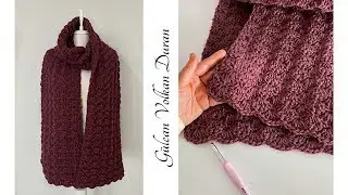 Very Easy Knitting Shawl Making with Fan Model