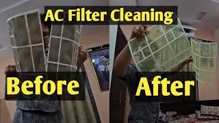 AC filter cleaning #before #after #funny #vlog #family (@hemabhuwanvlogs1186 )