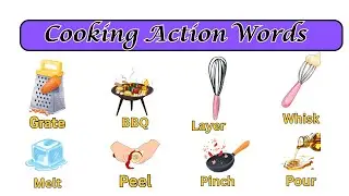 Cooking Action Words for Kids | Fun English Verbs in the Kitchen! |#englishvocabulary