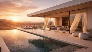 Minimalist Villa Background  /  QUIET LUXURY 💎 Modern Glass Villa  /  Architecture  4K