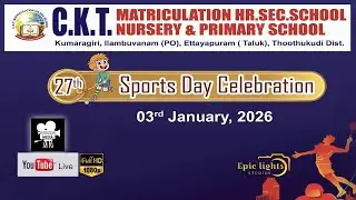 LIVE | Kovilpatti CKT Matric. Hr. Sec. School 27th Annual Sports Day | Live Streaming | Ragam Media