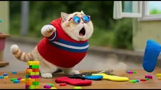 Funny Chubby Cat Cartoon 😹 | मोटी बिल्ली की मजेदार हरकतें | BamBam Cartoons