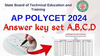 AP POLYCET 2024 Answer Key - Set A, B, C, D Solutions || AP POLYCET 2024 Paper Key with solution