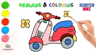 Scooty Drawings | How To Draw scooter | scooter coloring | Kids easy drawing ideas | Easy drawing
