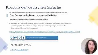 Korpora im DaF Unterricht
