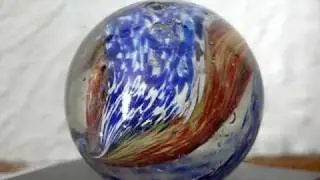 Vintage Onion skin marble huge almost 2 1/2 inches