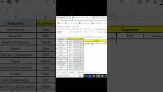 Job interview questions, find department wise data in Excel.