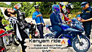 crazy Ride to kanyam with FI racing team ithari🔥🤪500 subscriber celebration 🎉