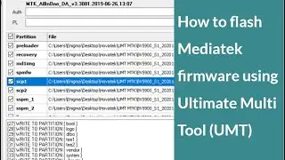 Как использовать Ultimate Multi Tool (UMT) MTK для прошивки прошивки Mediatek