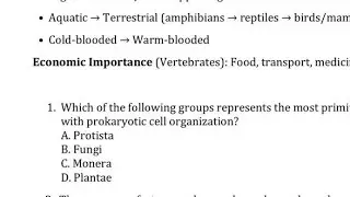 JAMB BIOLOGY REVISION: Evolutionary trend among organisms