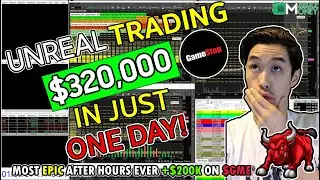 EPIC LIVE #DAY TRADING - DAY #TRADER MADAZ MAKES $200,000 ON $GME AFTER HOURS | $320K ON THE DAY !