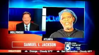 SAMUEL L JACKSON? LAURENCE FISHBURNE? KTLA L.A. reporter SAM RUBIN can't remember 2/10/2014