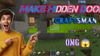 How to make hidden door / How to make hidden house in craftsman / make hidden door #minecraft