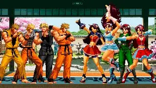 [KOF Mugen] Ryo Sakazaki Team vs Athena Asamiya Team