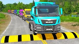 Toyota Cars vs Train | Truck Man Flatbed vs Train Beamng.drive.#15