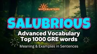 SALUBRIOUS (adjective) Meaning with Examples in Sentences