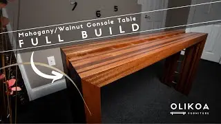 Mahogany, Walnut & Stainless Steel High End / Contemporary Accent Table (Full Build)