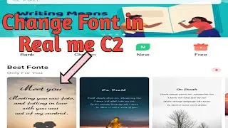 How to change Font in realme c2..