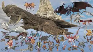 Final Fantasy Monster Size Comparison | 3D Animation Comparison