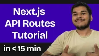 Build APIs using Nextjs in 15min | Nextjs Backend Full Tutorial
