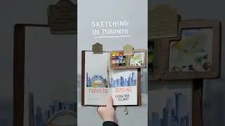 #Travel #sketching in Toronto #shorts #shortsfeed #travelersnotebook #relaxing #calming #artist