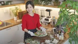 [Live] 크리스마스 파티 음식 4가지 💖 요리 라이브 : 리스샐러드, 크림치즈 트리, 컵케이크, 핑거푸드 - 데라세르나 편집본