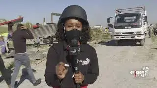 COVID-19 informal settlement in Khayelitsha demolished by Anti-Land Invasion Unit