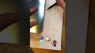 Pok&eacute;mon Drawing Challenge: Salazzle + fire escape!