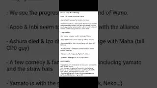 one piece chapter 1052 spoiler #onepiece #spoiler