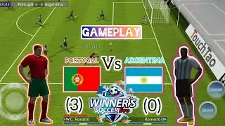 Ronaldo's header, PORTUGAL (3) Vs ARGENTINA (0) - World Football League // Gameplay