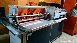 The introduction of Automatic Horizontal Kebab Machine Gas Grill ماكينة كباب الشاورما الأفقية بالغاز
