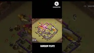 Best Th7 attack strtegy || War attack strategy || Random playz || #shorts #coc