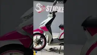 Custom wrap motorcycle #hellokitty by Stickervibe  #wrap #sticker #melaka #stickervibe #tangandewa