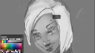 Speed painting Black and White Face