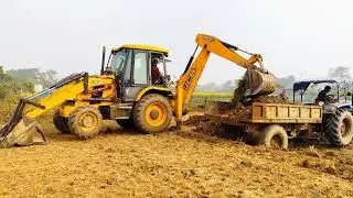 New JCB 3dx Eco Loading mud Tractor's | Sakedar 47 RX tractor | Sonalika 47 RX tractor|trolley Track