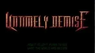 Untimely Demise 'Spiritual Embezzlement' (Lyric Video)