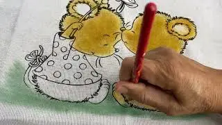 PINTURA NO PANO DE PRATO Ratinhos passo a passo