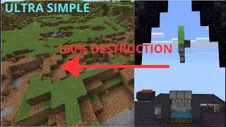 Minecraft bedrock tuto redstone : un canon a TNT et un bombardier ultra puissant !!!
